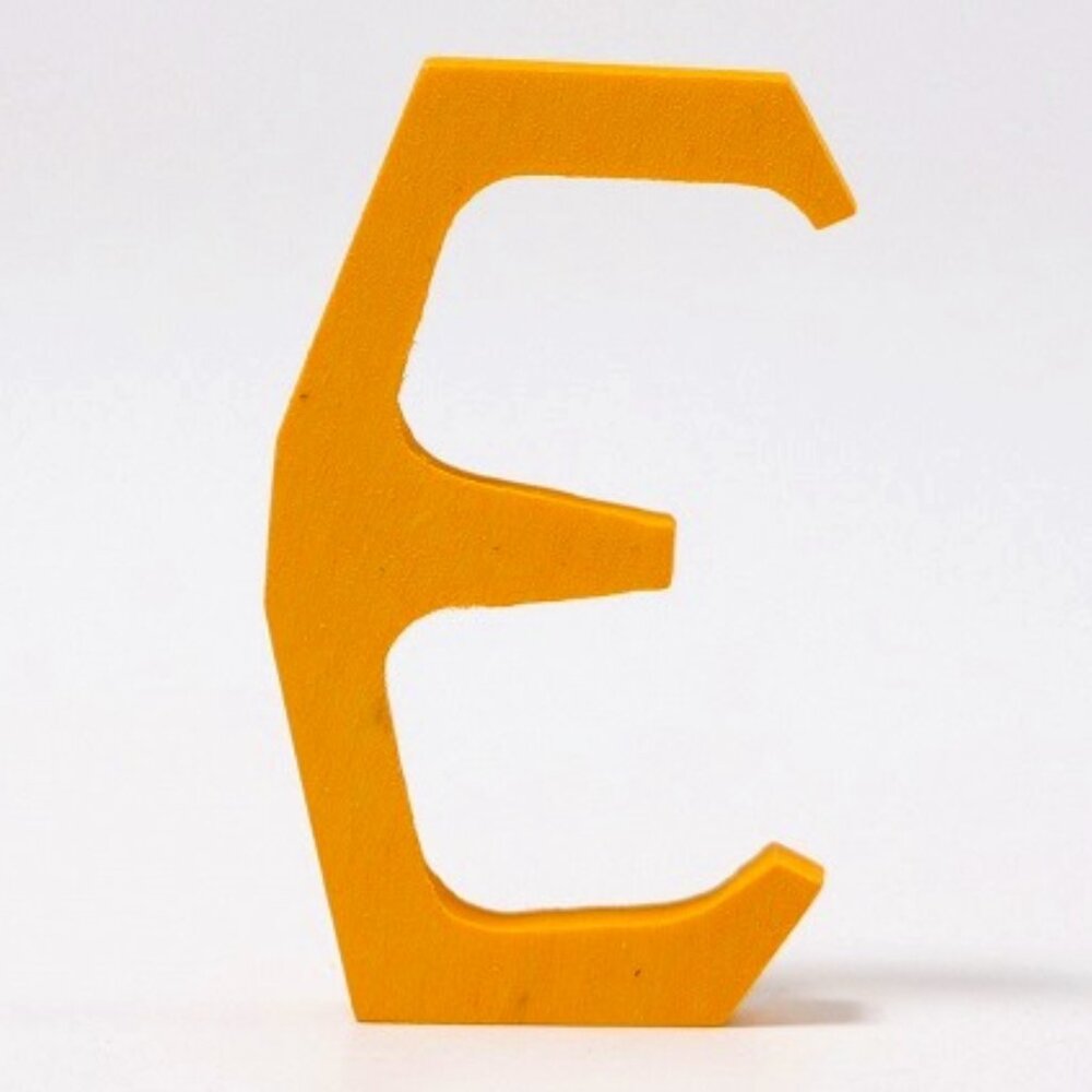 NWT Grimm's Wooden Toys Anthroposophical Letter E